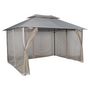 Voir la diapositive 1 : GARDENSTAR Tonelle de jardin avec double auvent - Acier - 300x400x260cm - Beige