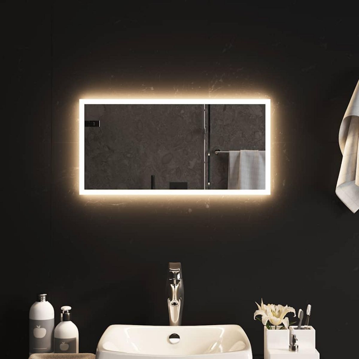 VIDAXL Miroir de salle de bain a LED 60x30 cm