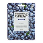 Masque en tissu à la myrtille énergisant Fresh food Farm Skin. Coloris disponibles : Bleu