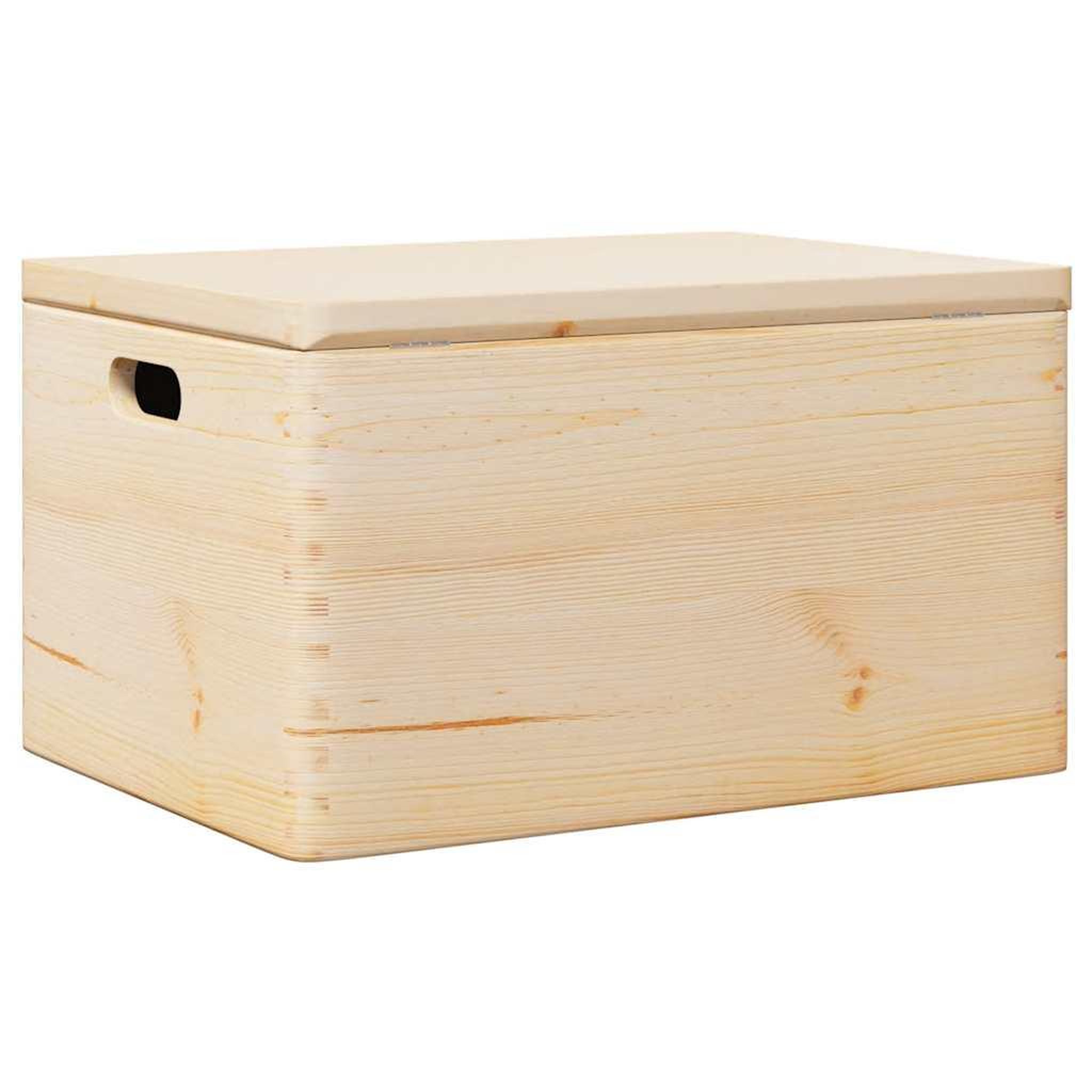 Voir la diapositive 2 : VIDAXL Boîte en bois avec couvercle et poignees bois de pin massif