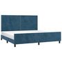 Voir la diapositive 3 : VIDAXL Cadre de lit sans matelas bleu fonce 200x200 cm velours