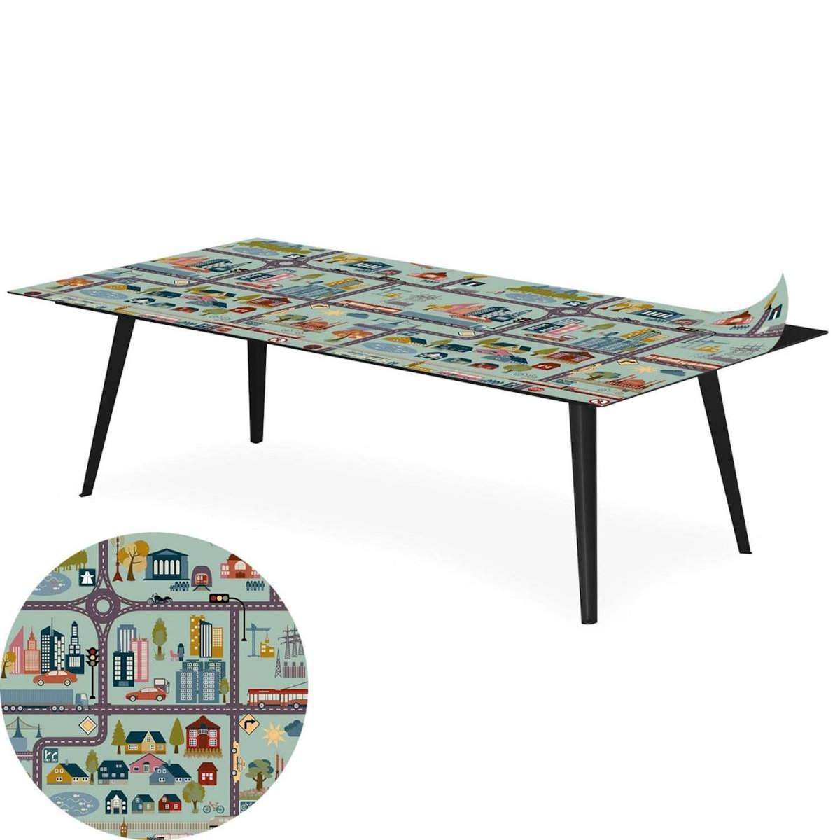 Paris Prix Table Basse 1 Cover  City  120cm Noir
