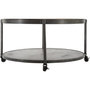 Voir la diapositive 2 : ATMOSPHERA Table Basse Ronde en Métal  Chrono  89cm Noir
