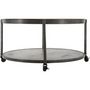 Voir la diapositive 2 : ATMOSPHERA Table Basse Ronde en Métal  Chrono  89cm Noir