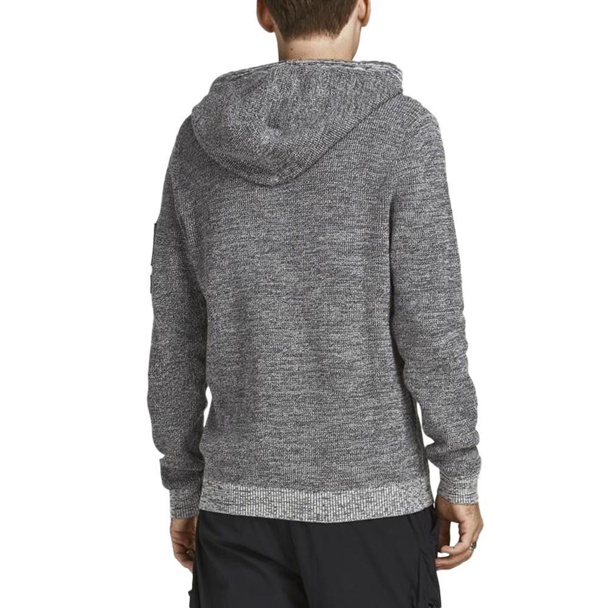 Voir la diapositive 2 : Jack & Jones Pull Capuche Gris Homme Jack & Jones badge Knit