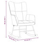 Voir la diapositive 6 : VIDAXL Chaise a bascule avec repose-pied Rouge bordeaux Velours