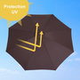 Voir la diapositive 5 : OUTSUNNY Outsunny Parasol rond grande taille diamètre 3 m bois polyester haute densité chocolat