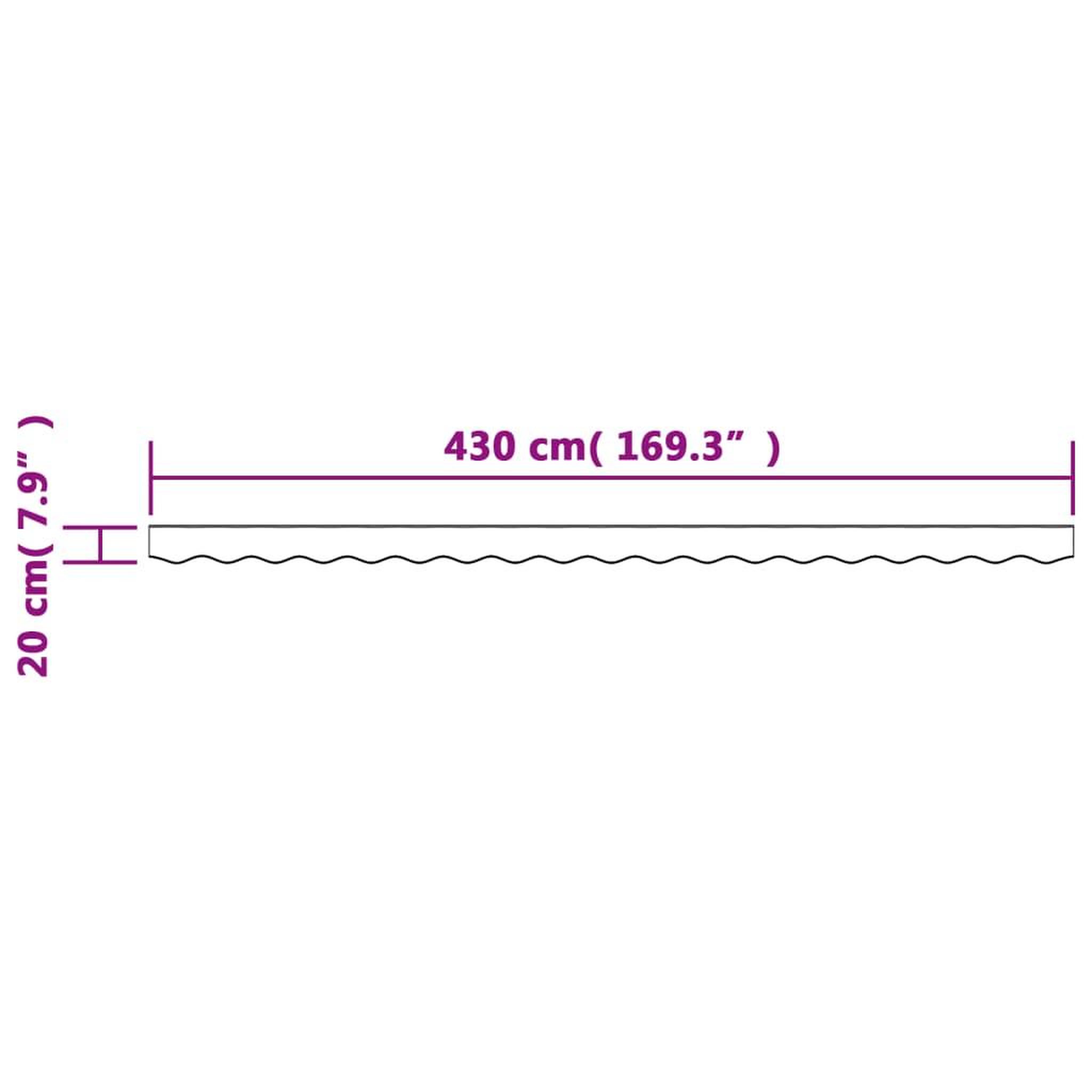Voir la diapositive 6 : VIDAXL Tissu de remplacement de cantonniere d'auvent rayure anthracite