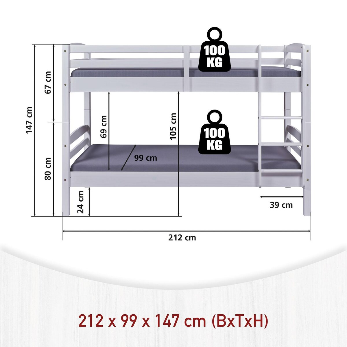 INTERLINK Lit superposé ANNIKA