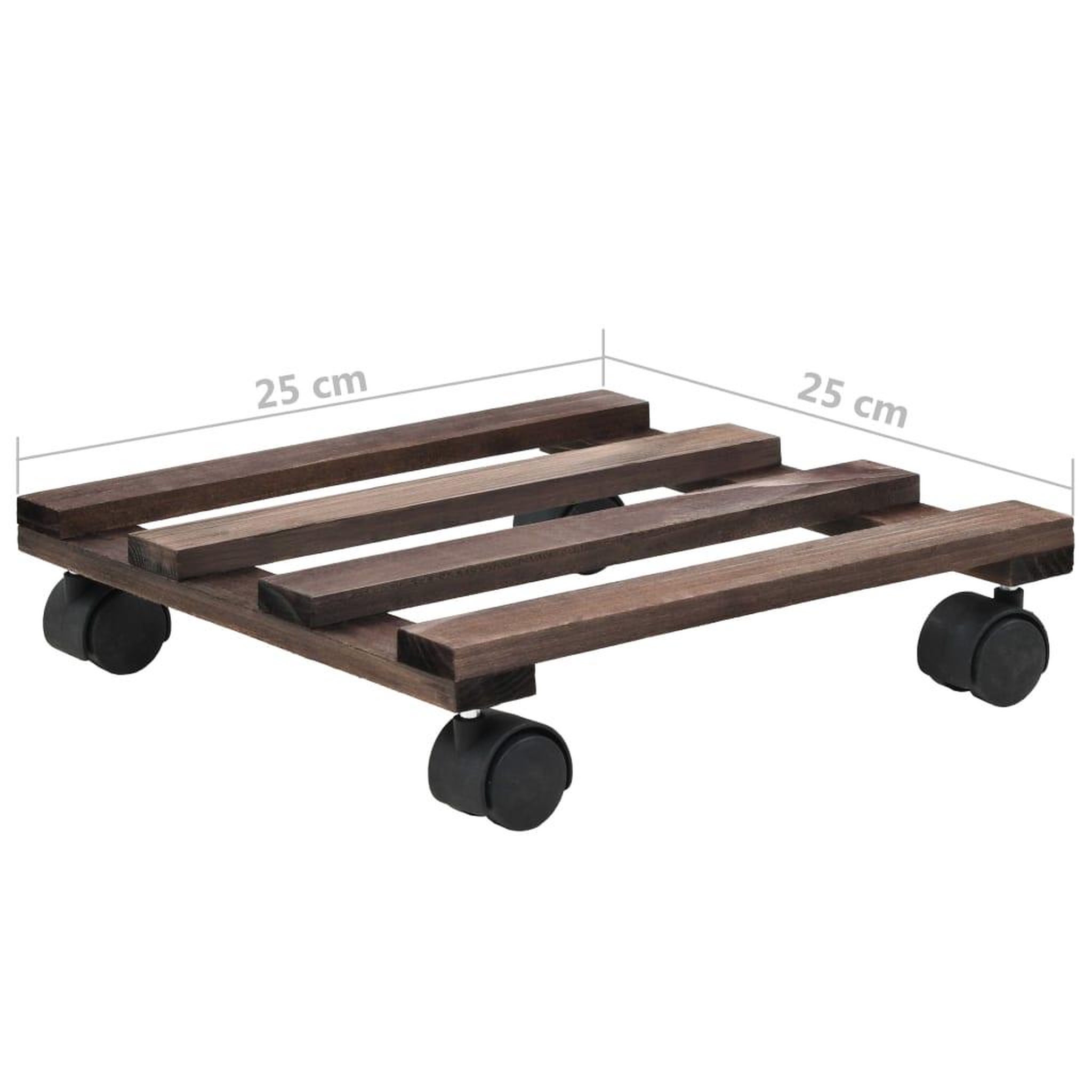 Voir la diapositive 6 : VIDAXL Support roulant a plantes bois de cedre 4 pcs 25 x 25 cm