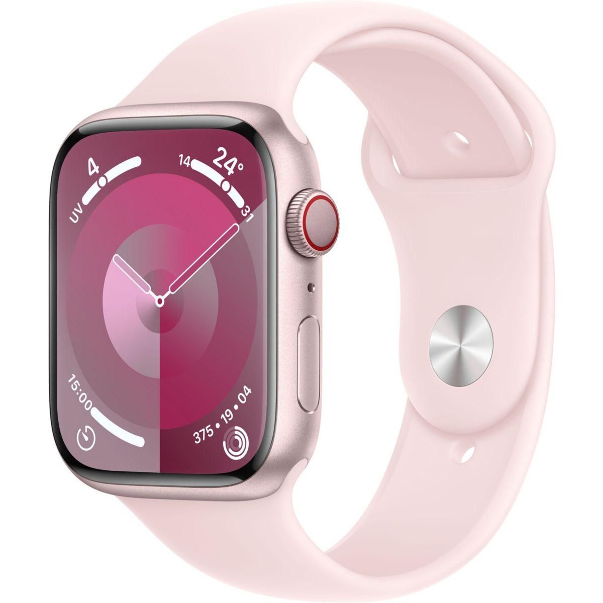 APPLE Montre connectée Serie 9 Cellular 45mm Aluminium / Rose S/M