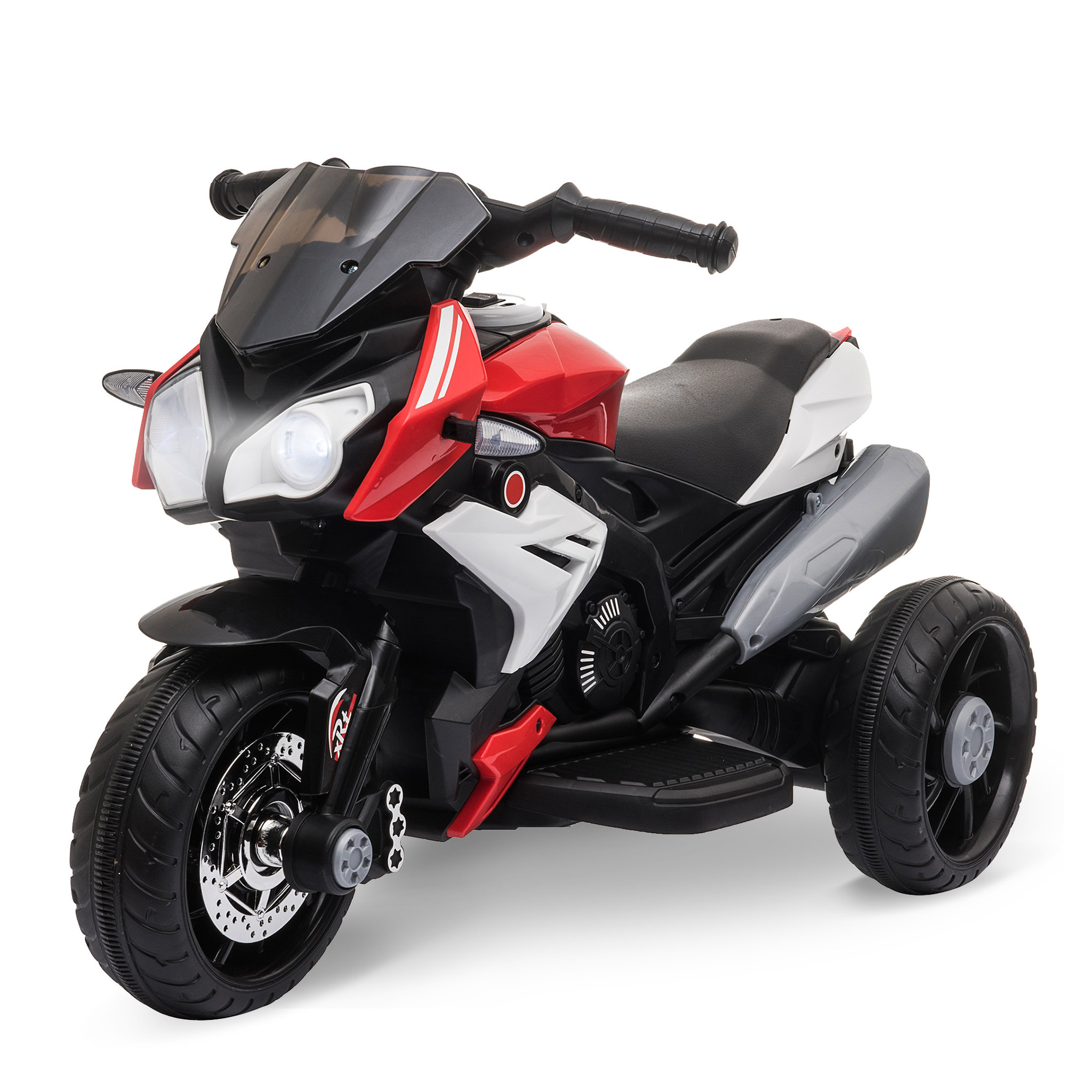 Voir la diapositive 1 : HOMCOM Moto électrique pour enfants 3 roues 6 V 3 Km/h effets lumineux et sonores rouge