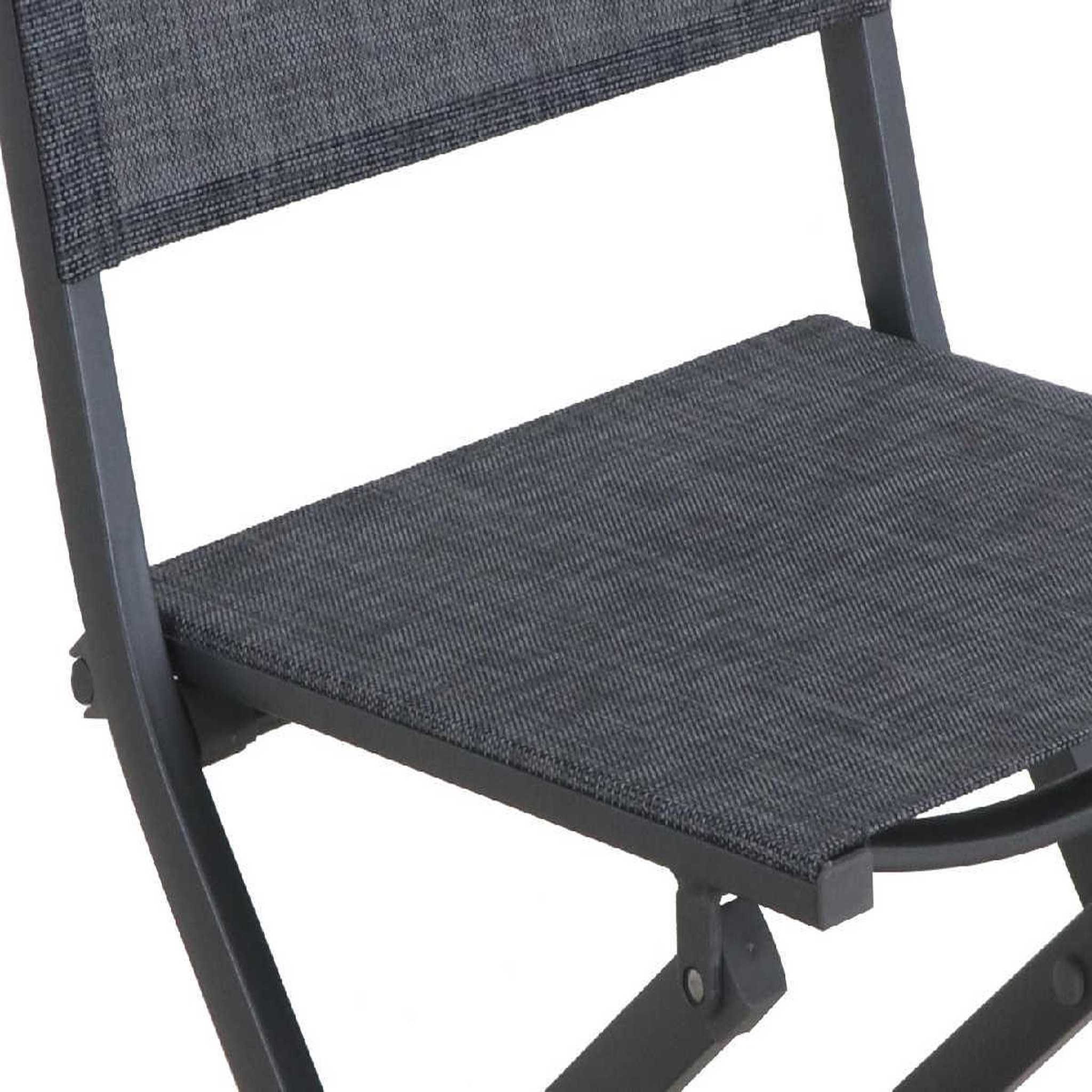 Voir la diapositive 2 : JARDIDECO 2 Chaises de jardin pliante Censo structure aluminium - Jardideco
