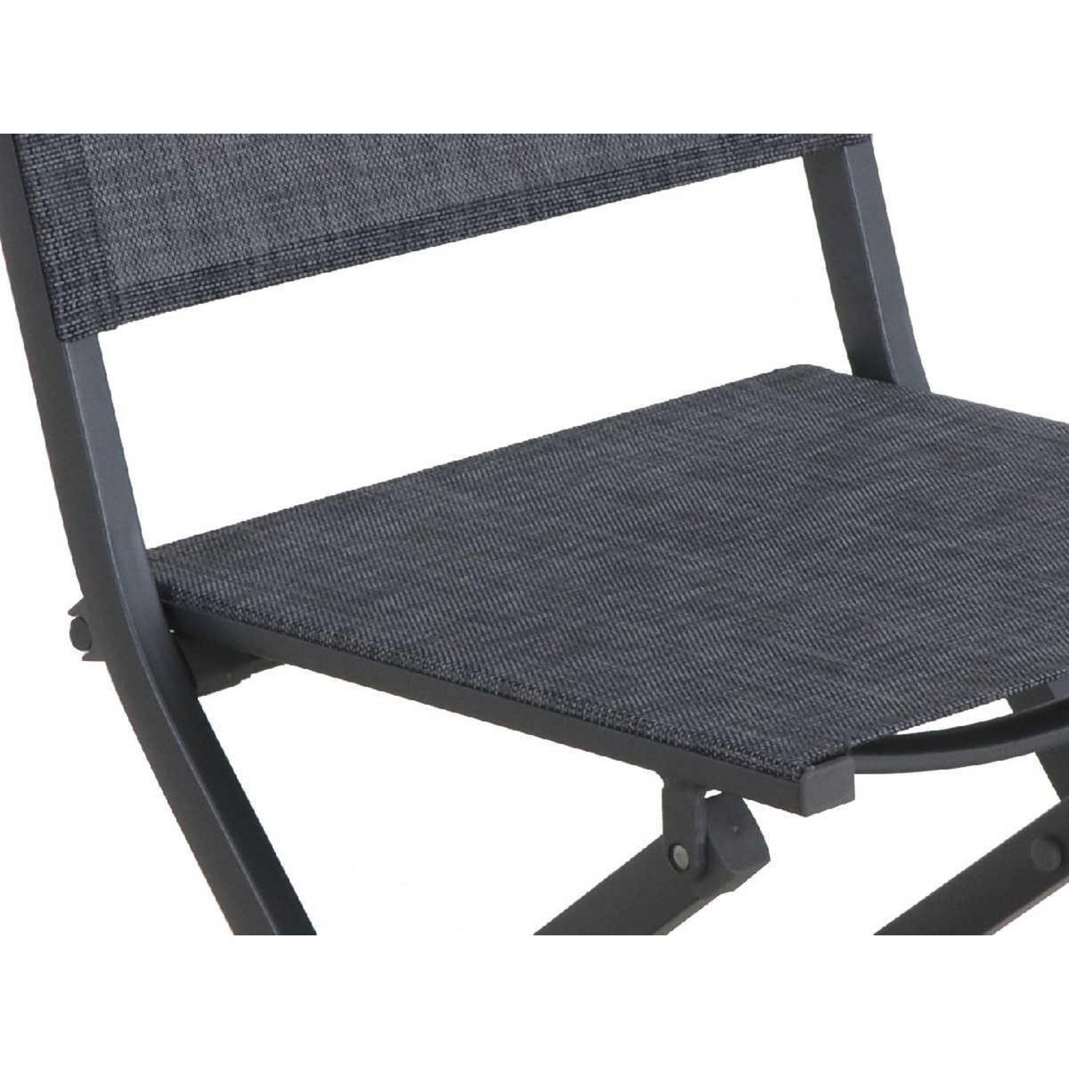 JARDIDECO 2 Chaises de jardin pliante Censo structure aluminium - Jardideco