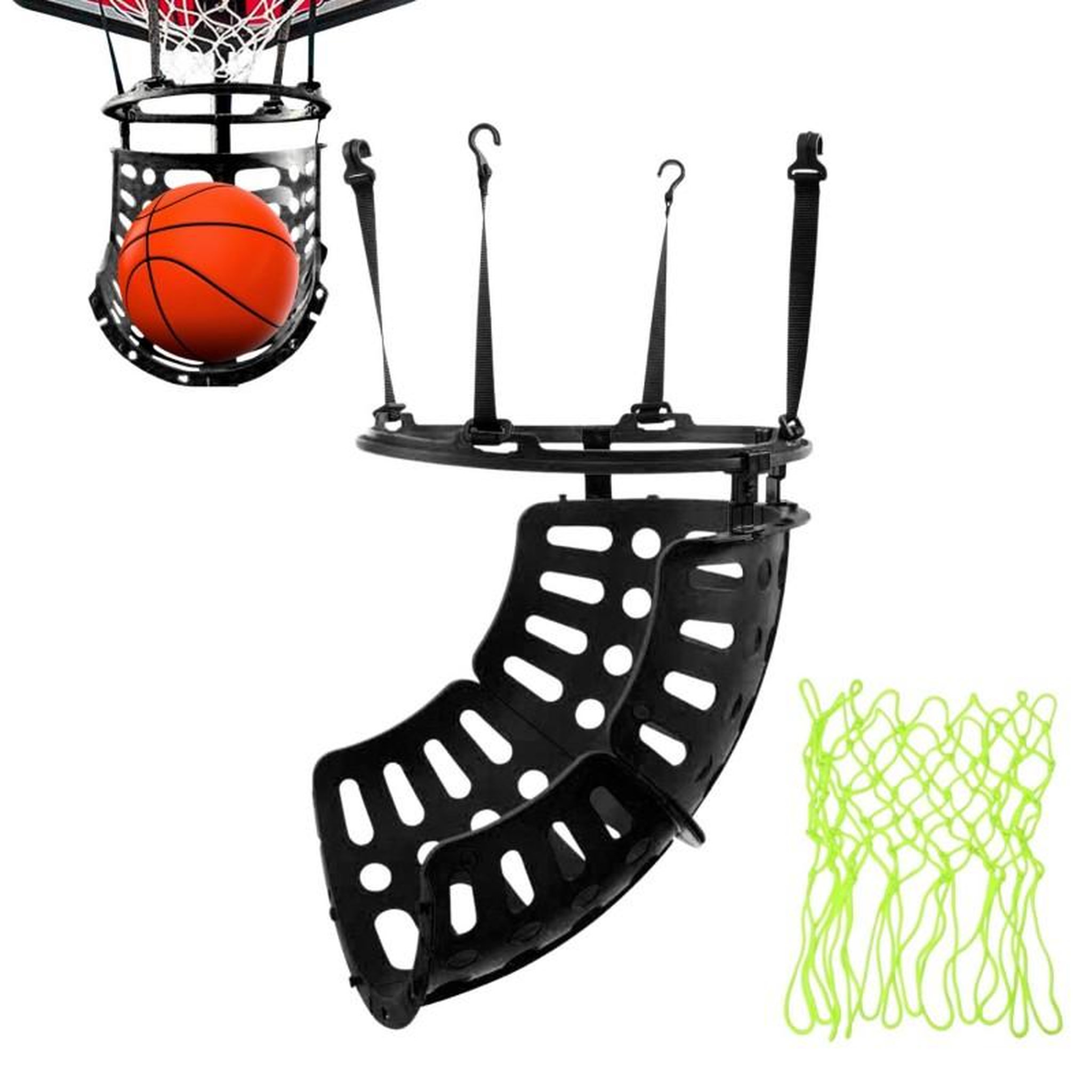 Voir la diapositive 6 : BUMBER Pack de Basket-Ball Retour de ballon et filet phosphorescent