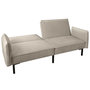 Voir la diapositive 4 : The Home Deco Factory Canapé convertible en velours Risor  - 3 Places - Taupe