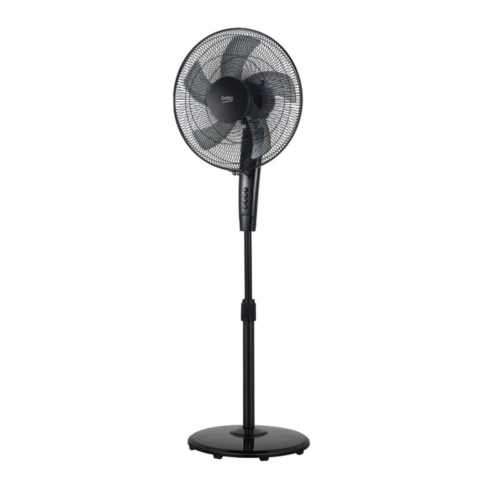 Voir la diapositive 3 : Beko Ventilateur sur pied 3 vitesses 40cm 45w noir - efs5100b