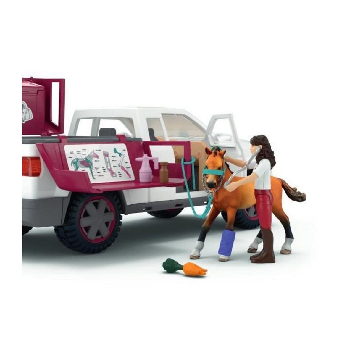 Schleich Coffret Vétérinaire mobile avec remorque, SCHLEICH 42704 Horse Club