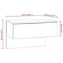 Voir la diapositive 6 : VIDAXL Tables de chevet murales 2 pcs Chene fume