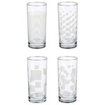 SECRET DE GOURMET Lot de 4 Gobelets à Eau  Toni'eau  48cl Transparent