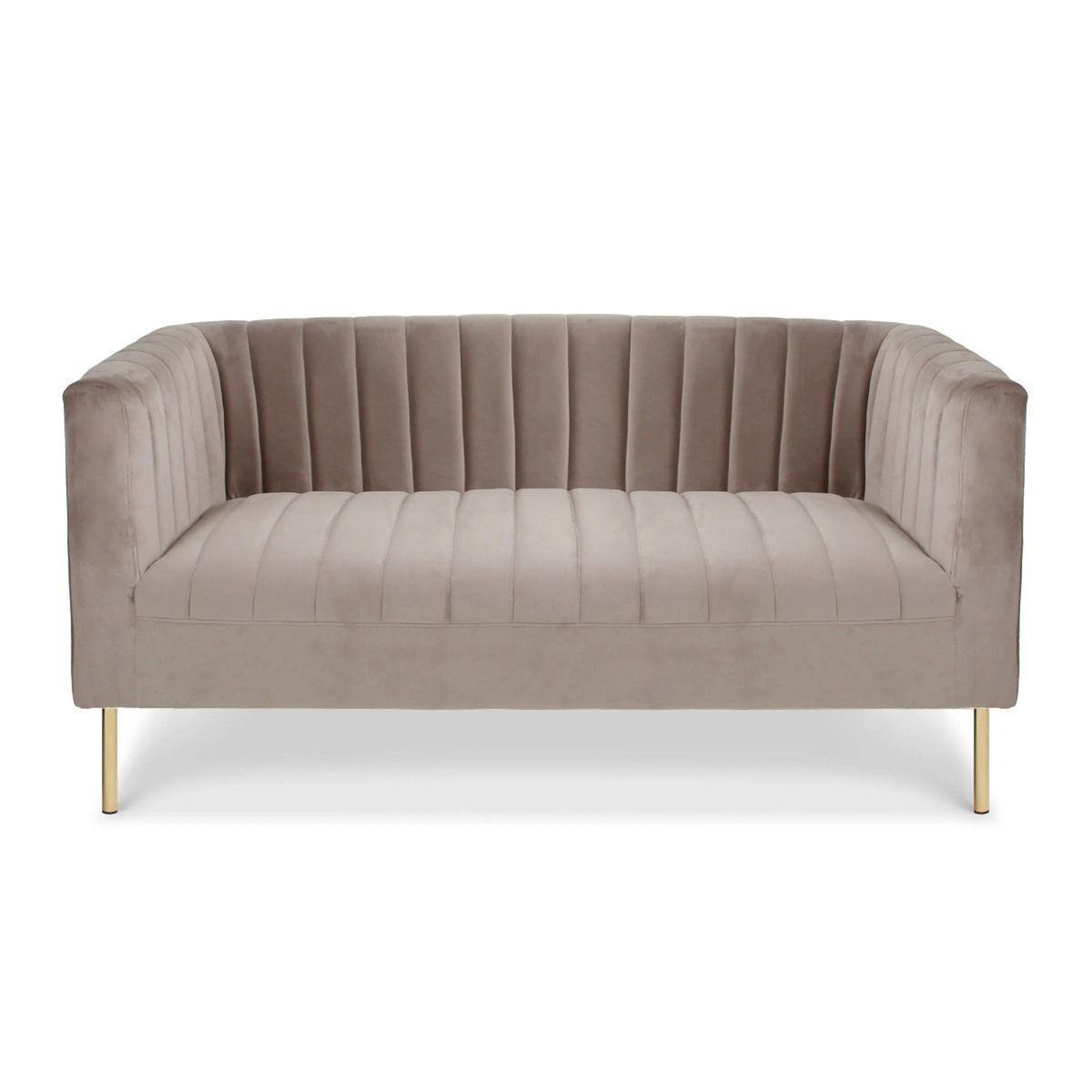 Voir la diapositive 2 : Paris Prix Canapé 2 places velours  taylor  150cm taupe