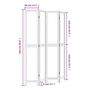 Voir la diapositive 6 : VIDAXL Cloison de separation 4 panneaux marron fonce paulownia massif