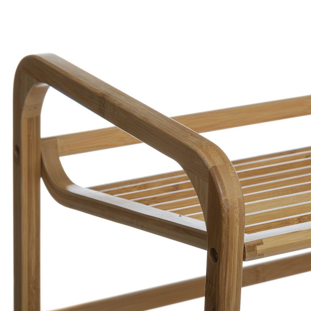 FIVE Range chaussures 3 étagères en bambou - Marron