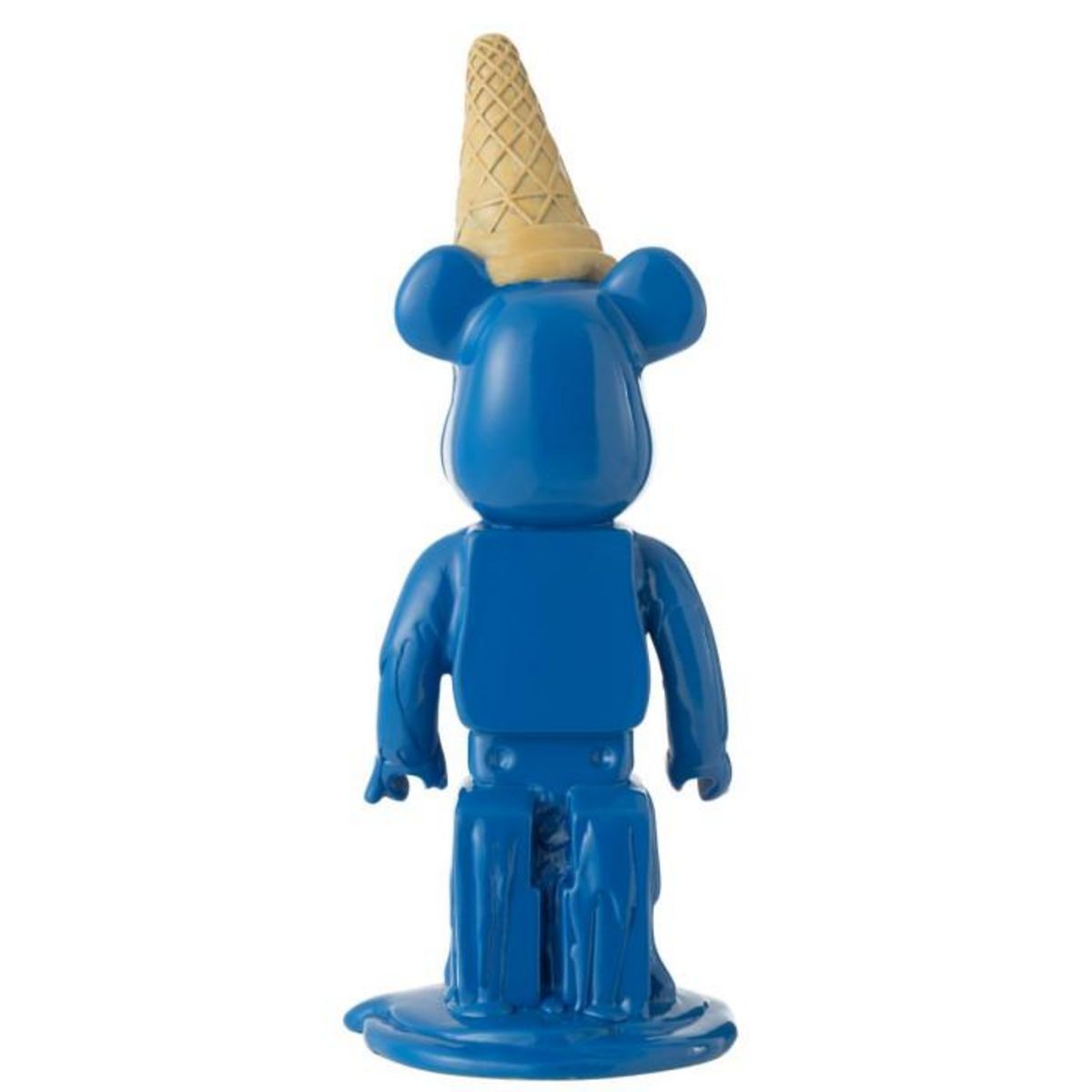 Paris Prix Statuette Déco Ours  Cornet Glace  39cm Bleu