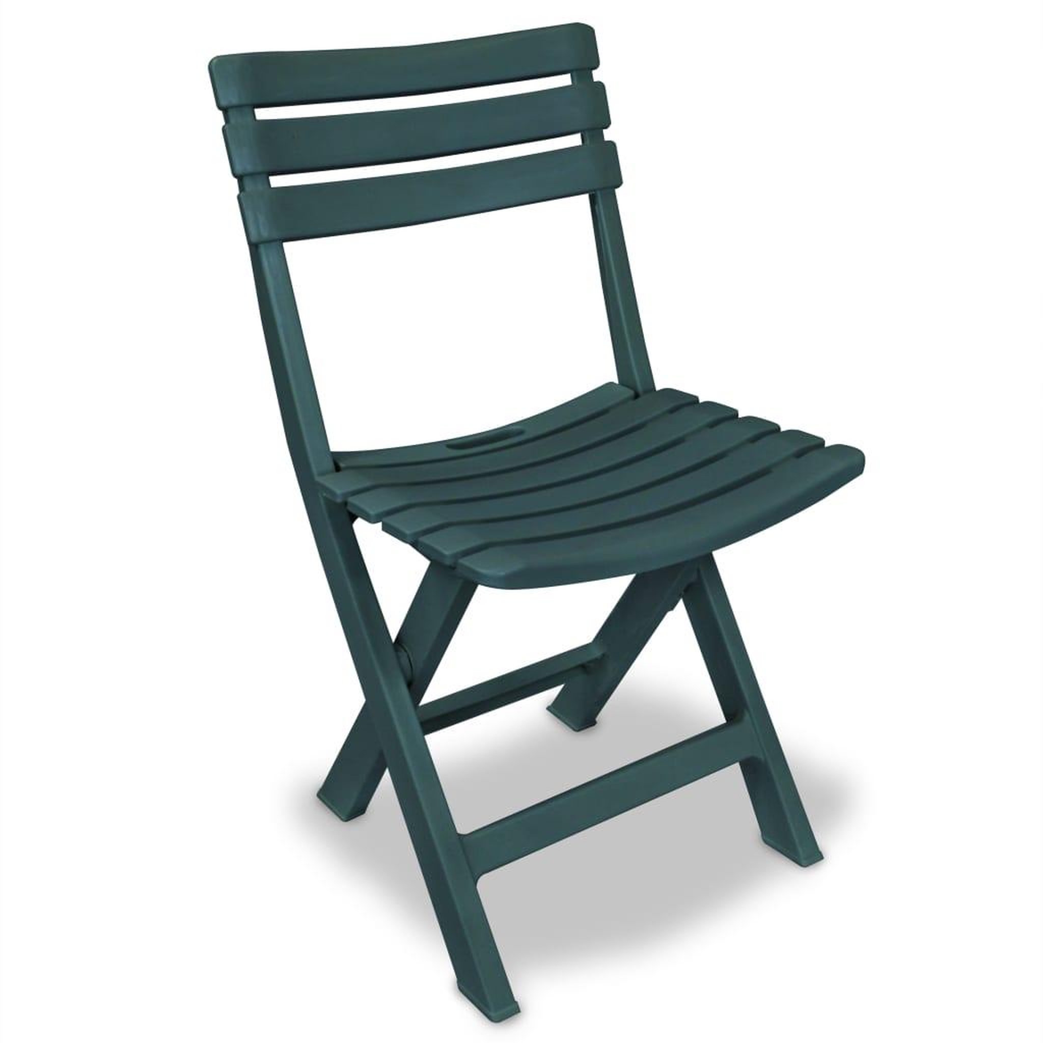 Voir la diapositive 3 : VIDAXL Ensemble de bistro pliable 3 pcs Plastique Vert