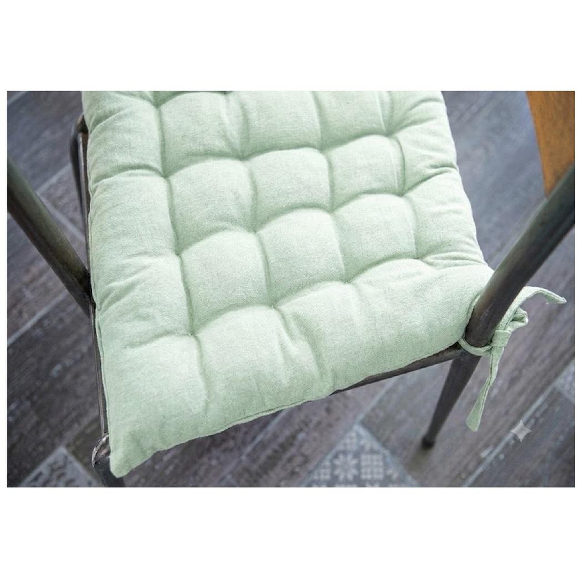 Voir la diapositive 3 : Eden Assise de chaise matelassée en coton kalas