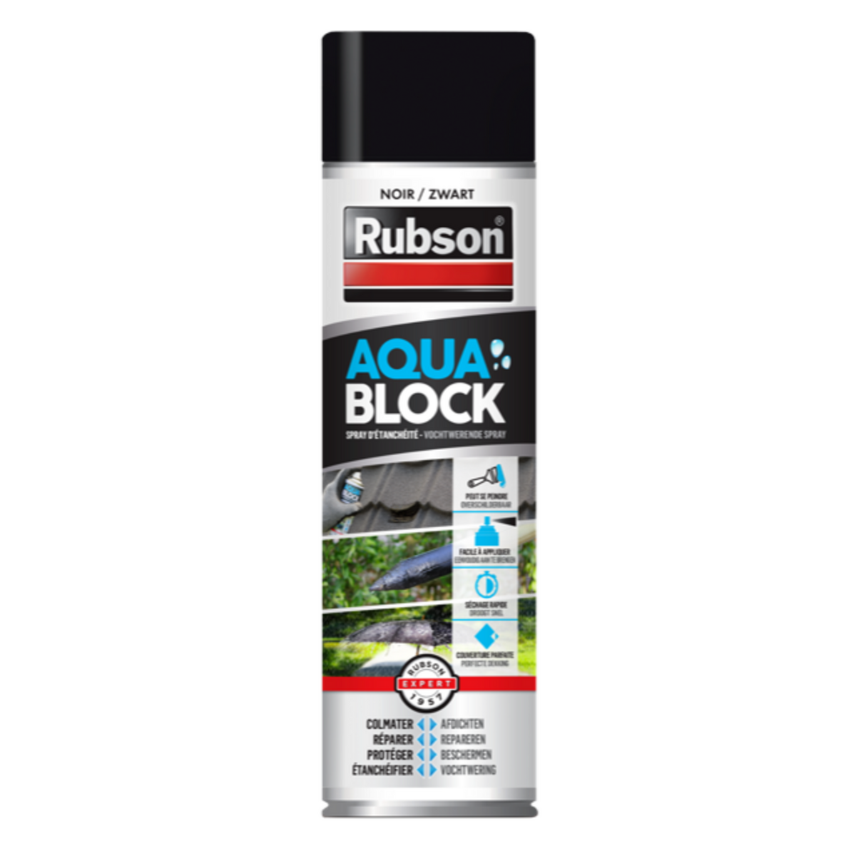 rubson Revêtement d'étanchéité Rubson aquablock noir spray 0.3L