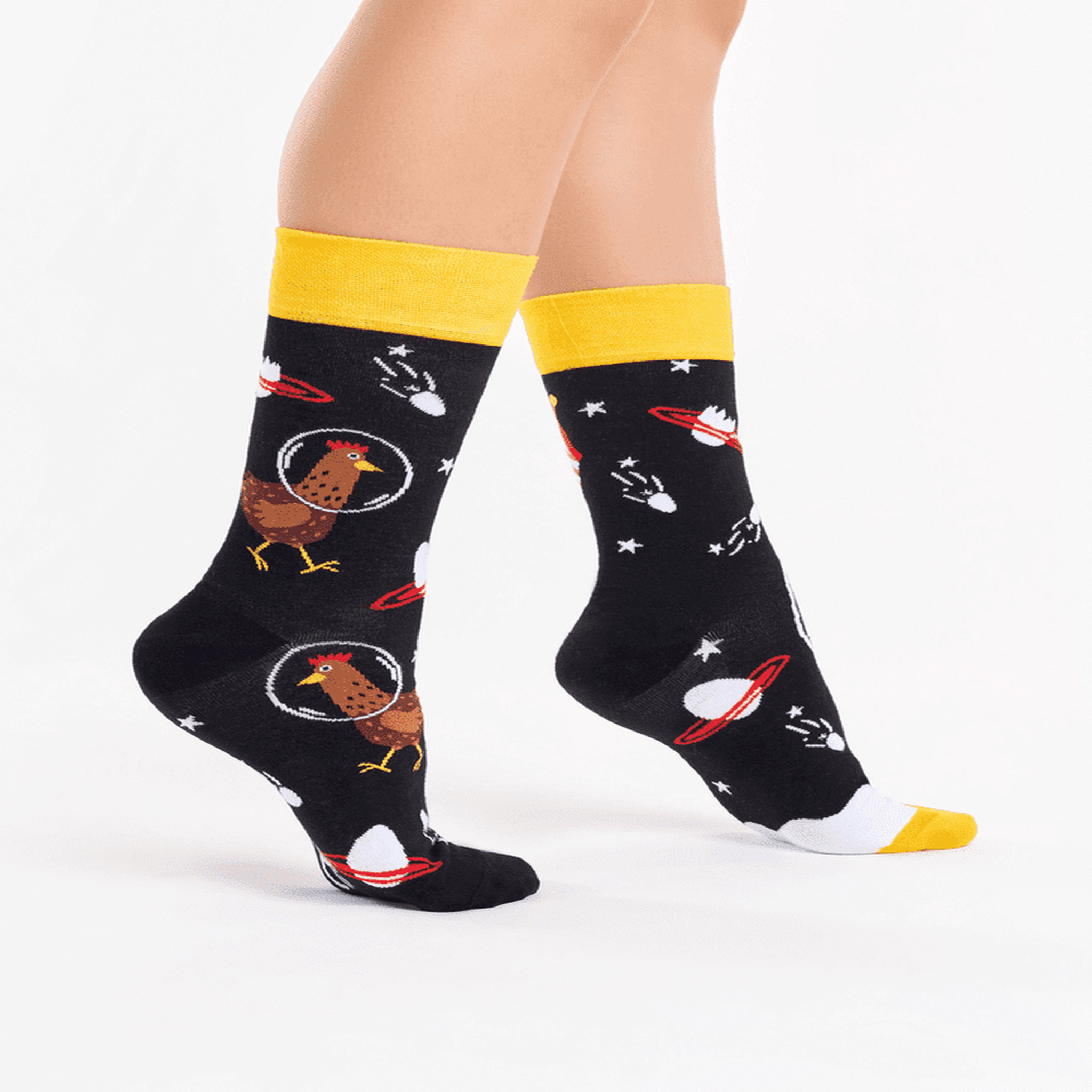 Voir la diapositive 3 : DEDOLES Chaussettes poules astronautes