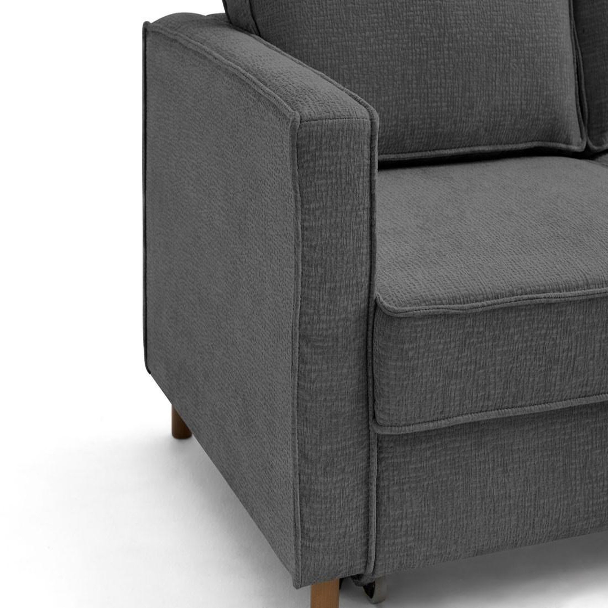 Voir la diapositive 6 : LISA DESIGN Jake - canapé d'angle droit 5 places convertible en tissu velours relief