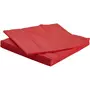 ACTUEL Serviette de table jetable unie rouge 3 plis 40x40cm x20