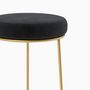 Voir la diapositive 6 : Rendez vous déco Lot de 2 tabourets de bar 73 cm en velours noir - Kendal