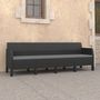 Voir la diapositive 1 : VIDAXL Canape 4 places de jardin avec coussins Anthracite PP Rotin