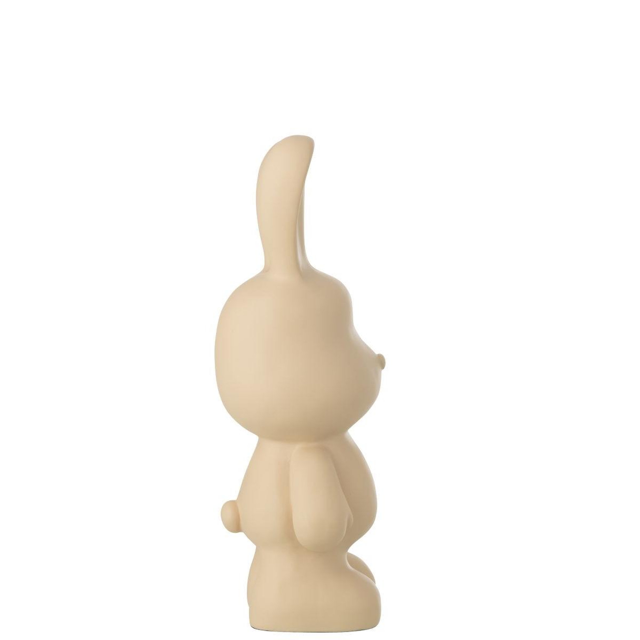 Voir la diapositive 2 : J-LINE Statuette lapin en résine  eddy  49cm beige