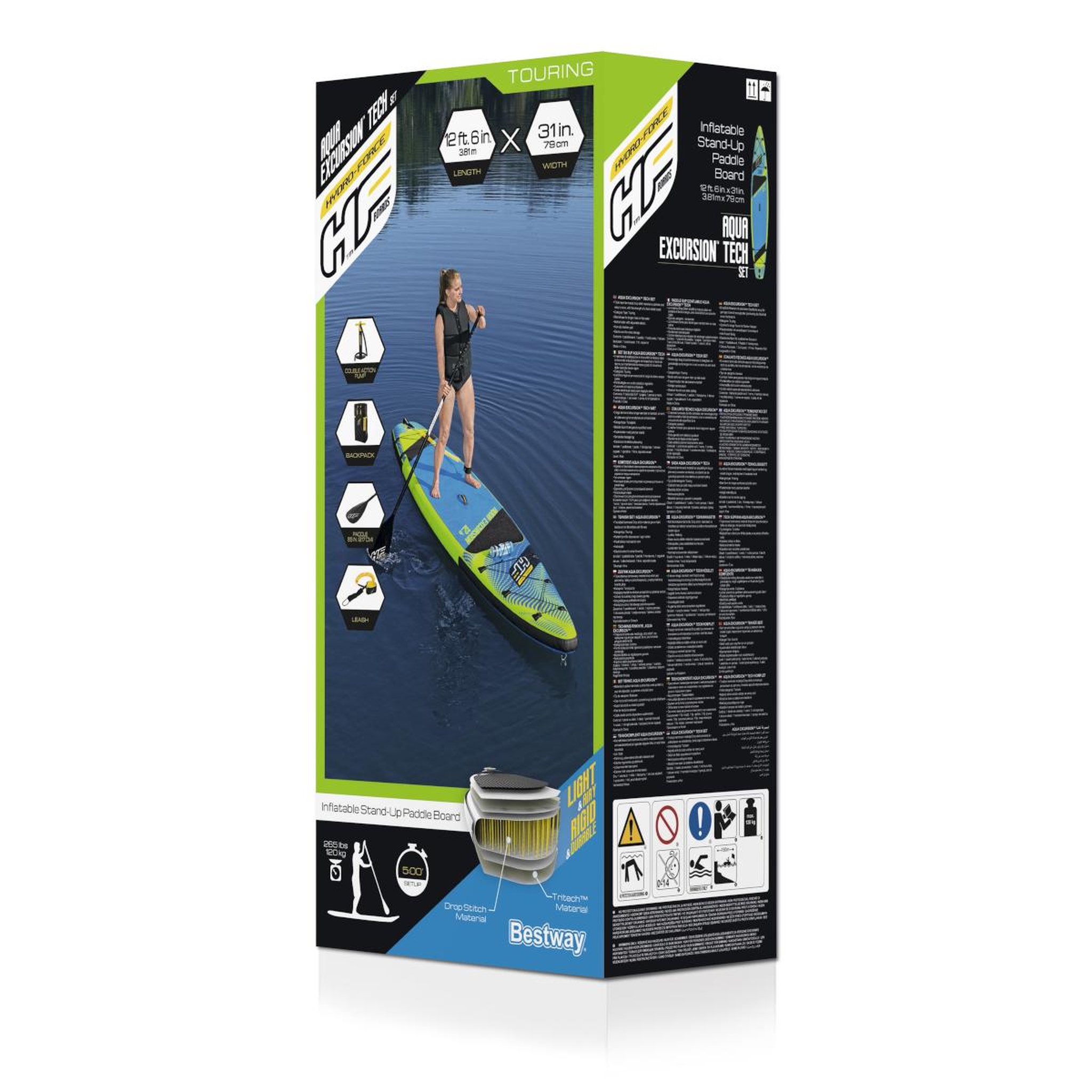 Voir la diapositive 6 : BESTWAY Kit paddle sup gonflable aqua excursion tech 3,81 m - 65373