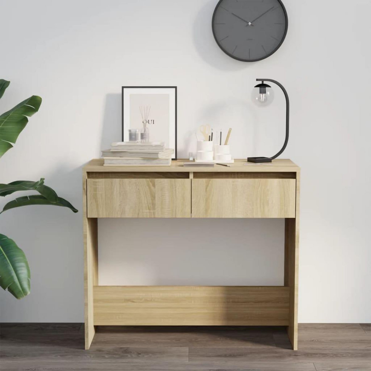 VIDAXL Table console chene sonoma 89x41x76,5 cm bois d'ingenierie