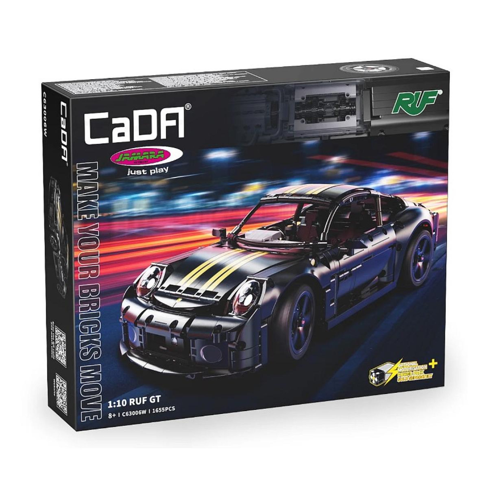 Voir la diapositive 2 : Jamara CaDA RUF GT 1:10 noir Bricks
