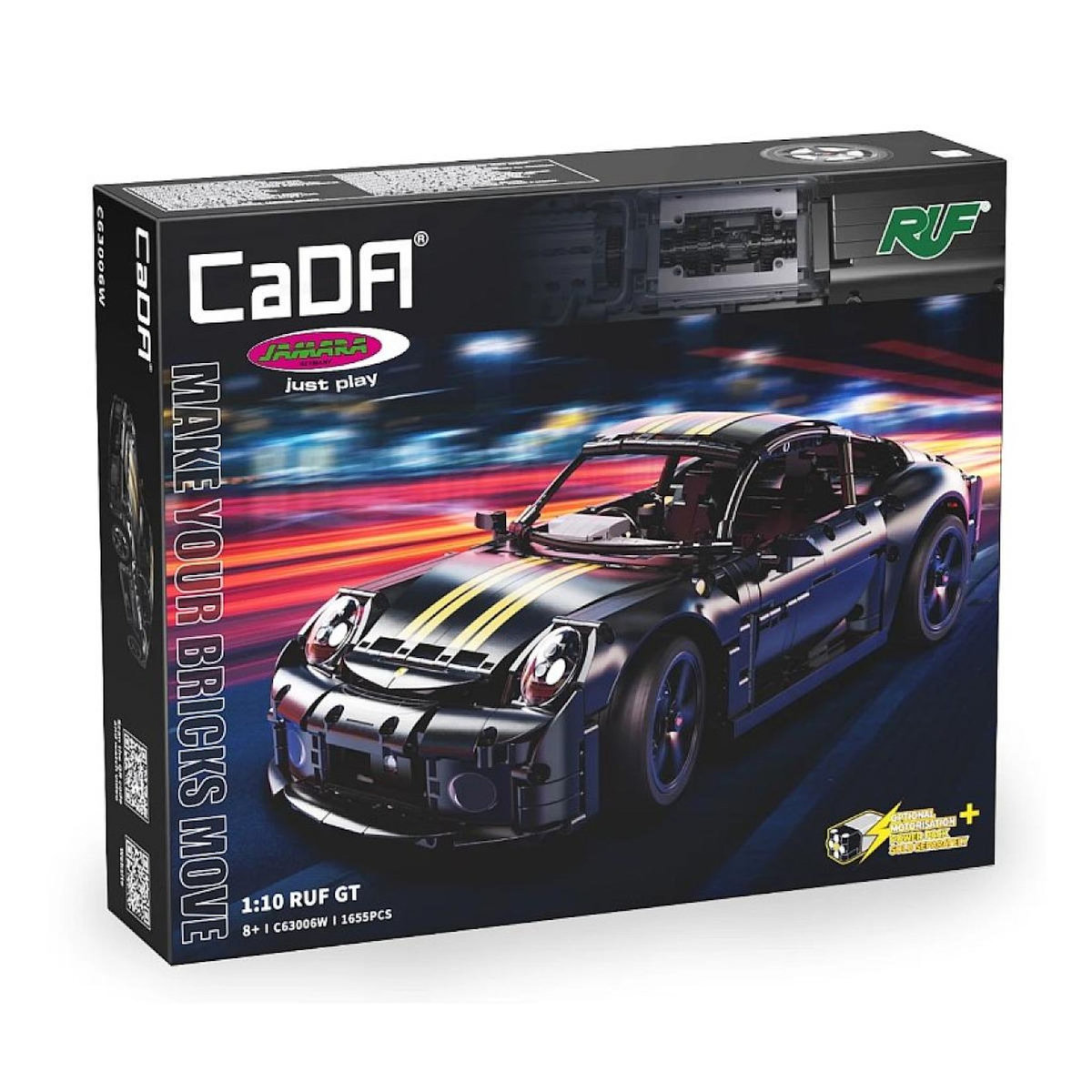 Jamara CaDA RUF GT 1:10 noir Bricks