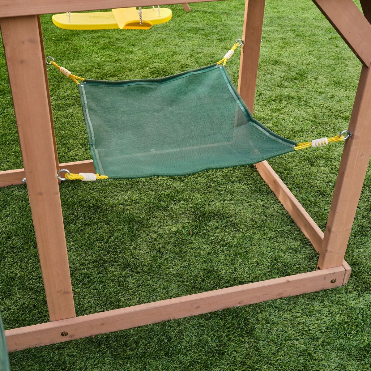 Kidkraft Aire de jeux avec toboggan - bois - H2,55m - HIDEAWAY HAVEN 