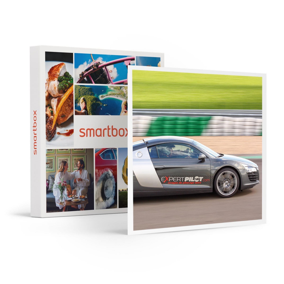 Smartbox Session de pilotage 8 tours en Audi R8 et Ferrari 488 GTB sur le circuit Geoparc - Coffret Cadeau Sport & Aventure