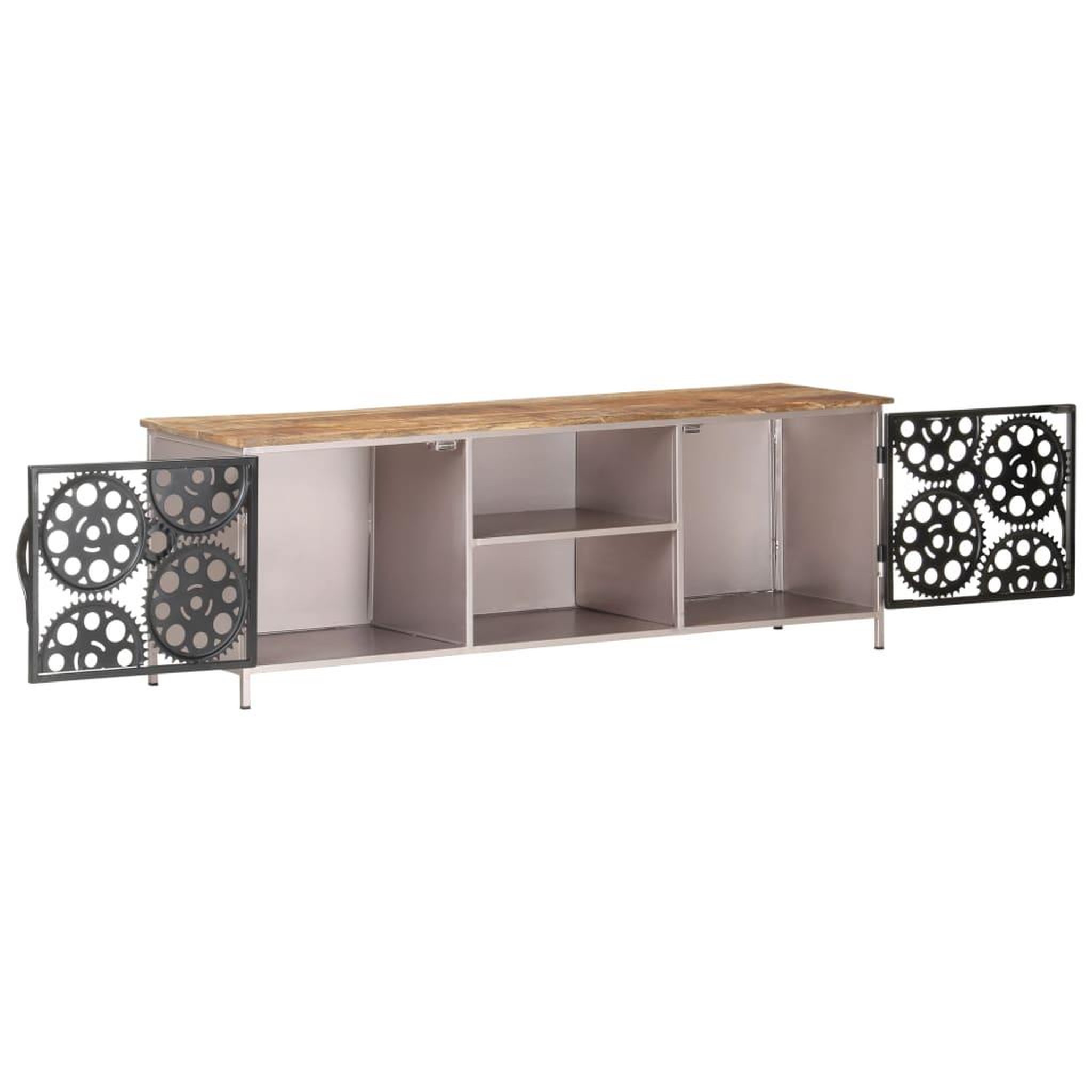 Voir la diapositive 3 : VIDAXL Meuble tv 120x30x40 cm bois de manguier brut