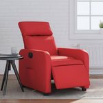 VIDAXL Fauteuil inclinable electrique Rouge Similicuir