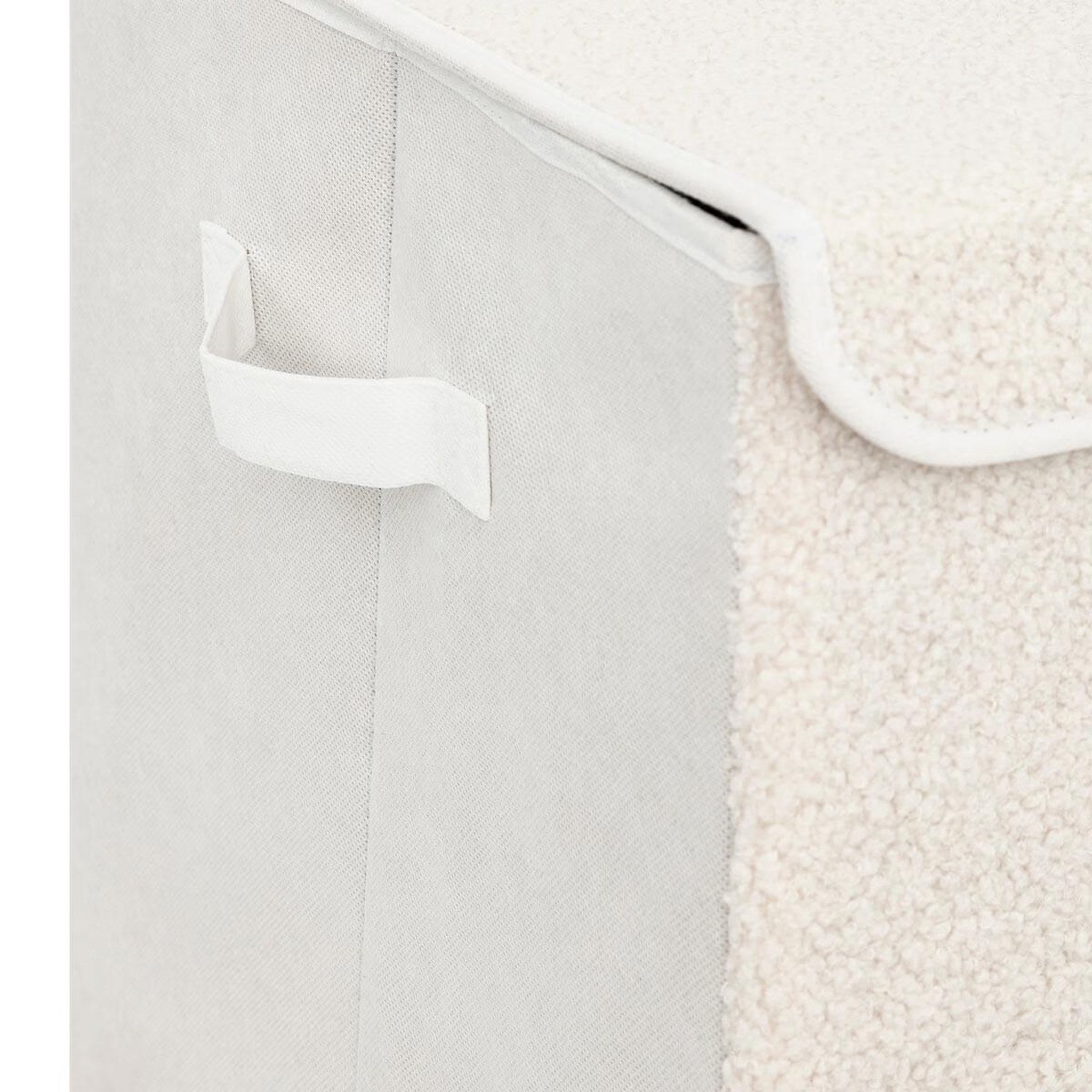 Voir la diapositive 4 : Atmosphera Kids Coffre de rangement enfant  bouclette  57cm blanc