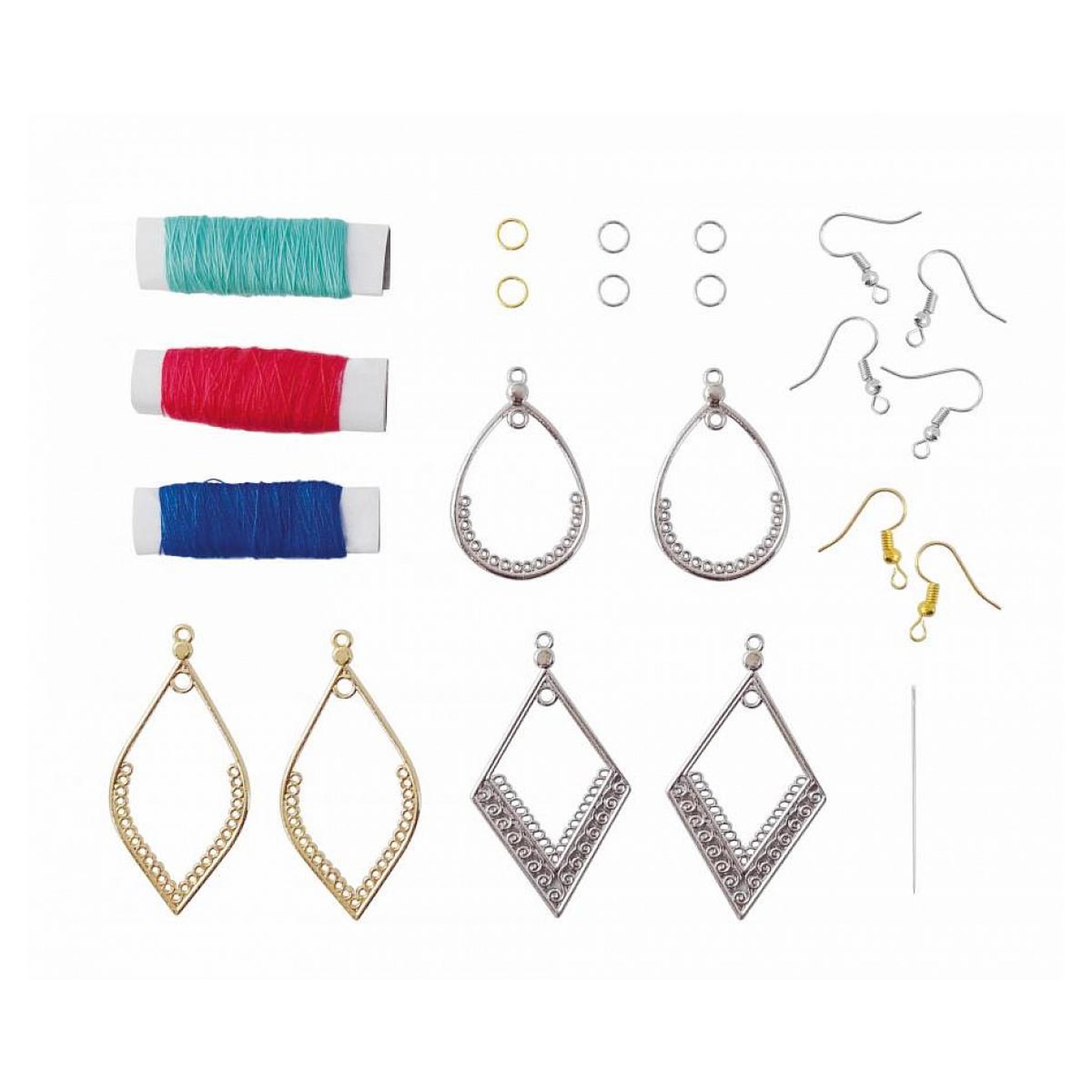 Voir la diapositive 2 : BUKI Bijoux string art - Boucles d'oreilles