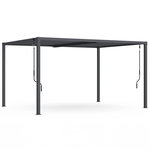 ID MARKET Pergola bioclimatique lames orientables acier 3x4 M gris anthracite