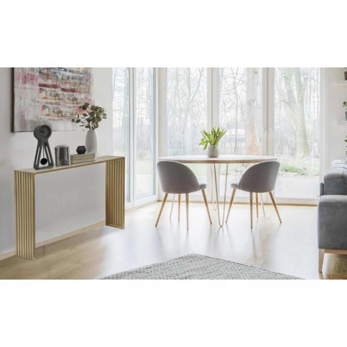 Paris Prix Console Design en Métal  Equalise  106cm Or