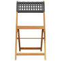 Voir la diapositive 4 : VIDAXL Chaises de jardin pliantes lot de 8 noir poly rotin bois massif